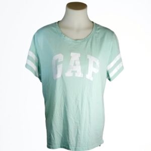 GAP Green White Short Sleeve Top Sz XXL
